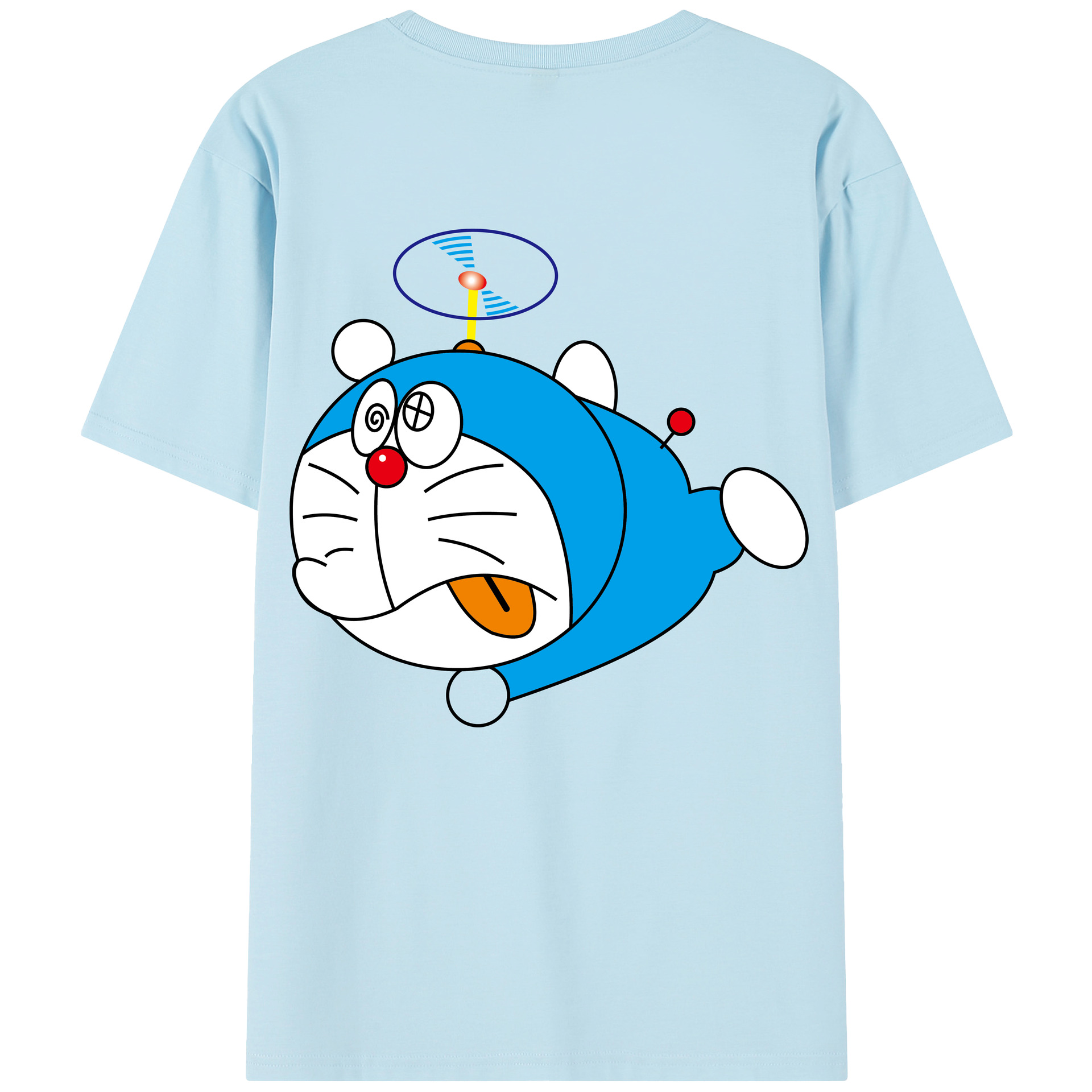 （画像用） ドラえもん Doraemon 綿100％半袖Tシャツ（背面プリント）